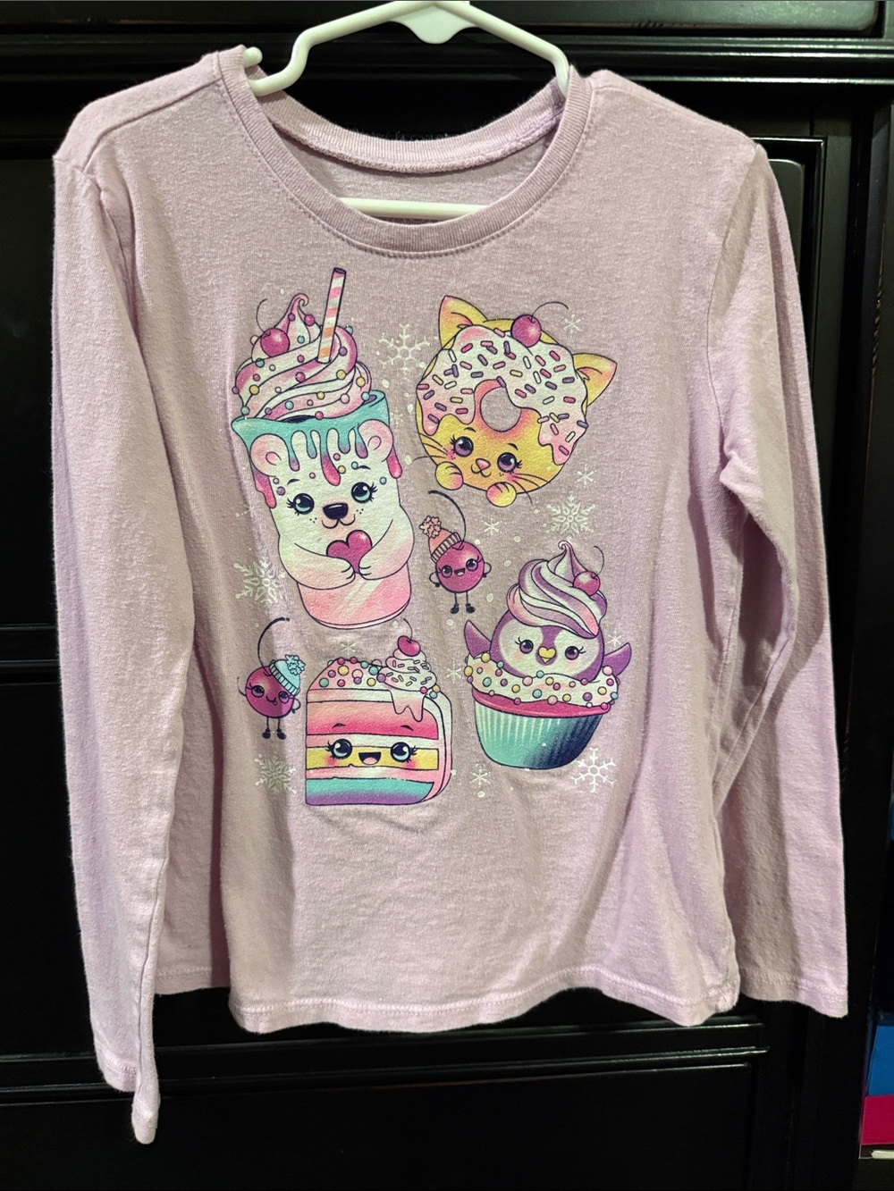 The Children's Place Lilac Long-Sleeve Tee with Colorful Dessert Characters